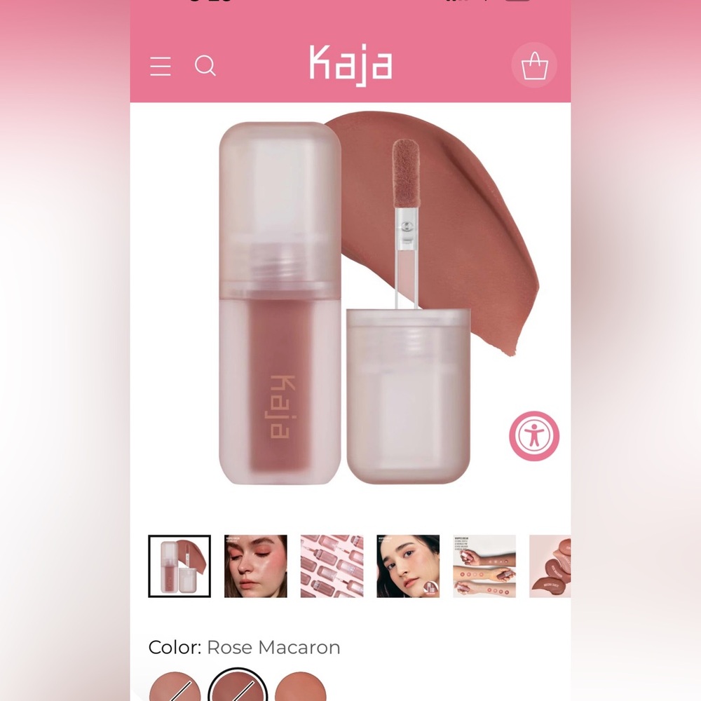 Kaja Rose Macaron Liquid Blush — Soft Rose